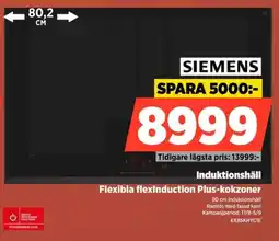 Power Siemens Induktionshäll Flexibla flexInduction Plus-kokzoner erbjuda