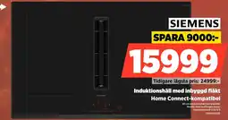Power Siemens Induktionshäll med inbyggd fläkt Home Connect-kompatibel erbjuda