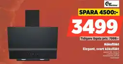 Power Thermex Köksfläkt Elegant, svart köksfläkt erbjuda