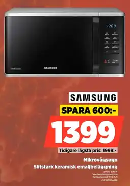 Power Samsung Mikrovågsugn Slitstark keramisk emaljbeläggning erbjuda