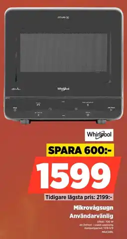 Power Whirlpool Mikrovågsugn Användarvänlig erbjuda