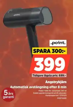 Power Point Ångstrykjärn Automatisk avstängning efter 8 min erbjuda