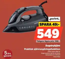 Power Point Ångstrykjärn Praktisk självrengöringsfunktion erbjuda