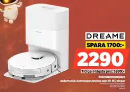 Power Dreame Robotdammsugare Automatisk dammuppsamling upp till 150 dagar erbjuda