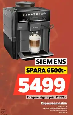 Power Siemens Espressomaskin erbjuda