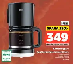 Power Braun Kaffebryggare Behåller kaffets aromer längre erbjuda