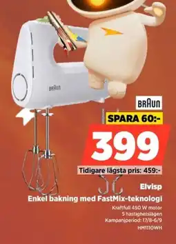 Power Braun Elvisp Enkel bakning med FastMix-teknologi erbjuda