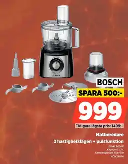Power Bosch Matberedare 2 hastighetslägen + pulsfunktion erbjuda