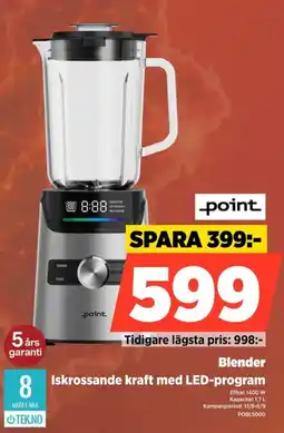 Power Point Blender Iskrossande kraft med LED-program erbjuda