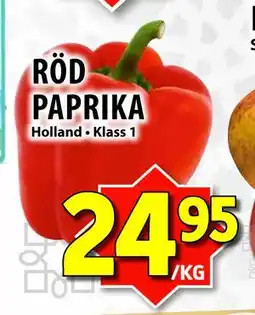Matvärlden Tensta RÖD PAPRIKA erbjuda