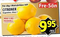 Matvärlden Tensta CITRONER, Medlemspris erbjuda