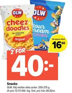 Coop Extra Snacks erbjuda