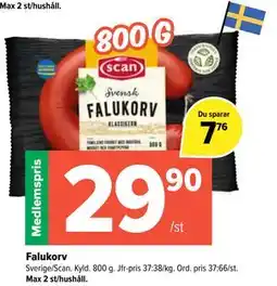 Coop Extra Falukorv, Medlemspris erbjuda