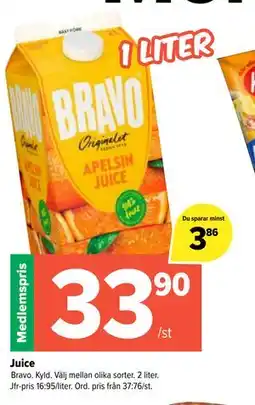 Coop Extra Juice, Medlemspris erbjuda