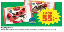 Coop Kryddiga korvar erbjuda