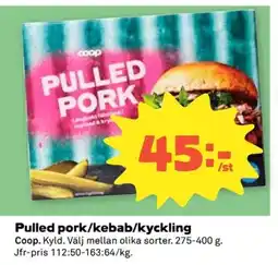 Coop Pulled pork/kebab/kyckling erbjuda