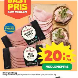 Coop Smörgåspålägg erbjuda