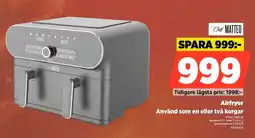 Power Chef Matteo Airfryer Använd som en eller två korgar erbjuda