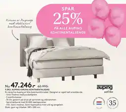 Seng Auping Kiruna kontinentalseng erbjuda