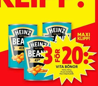 ICA Maxi Heinz Bönor erbjuda