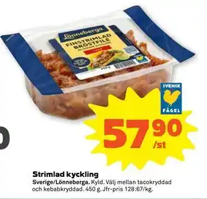 Strimlad kyckling
