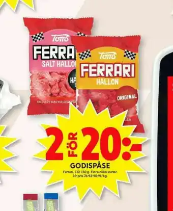 ICA Maxi Ferrari Godispåsar erbjuda