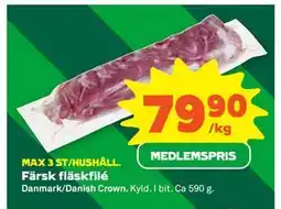 Stora Coop Färsk fläskfilé, Medlemspris erbjuda