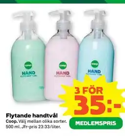 Stora Coop Flytande handtvål, Medlemspris erbjuda