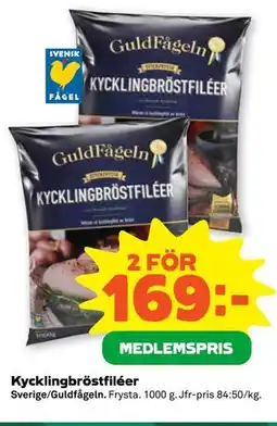 Stora Coop Kycklingbröstfiléer, Medlemspris erbjuda