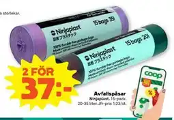 Stora Coop Avfallspåsar erbjuda