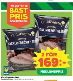 Coop Kycklingbröstfiléer, Medlemspris erbjuda