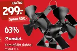 Jula Kaminfläkt dubbel, Medlemspris erbjuda