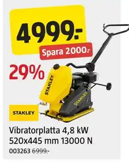 Jula Vibratorplatta 4,8 kW 520x445 mm 13000 N erbjuda