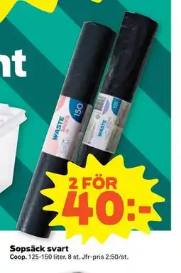 Stora Coop Sopsäck svart erbjuda