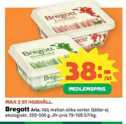 Coop Bregott, Medlemspris erbjuda