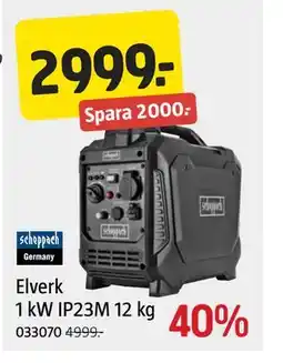 Jula Elverk 1 kW IP23M 12 kg erbjuda