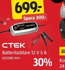 Jula Batteriladdare 12 V 5 A erbjuda