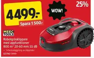 Robotgräsklippare med appfunktioner 800 m² 20-60 mm 55 dB