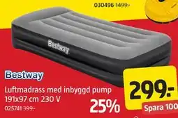 Jula Luftmadrass med inbyggd pump 191x97 cm 230 V erbjuda