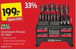 Jula Skruvmejsel-/bitssats 107 delar erbjuda