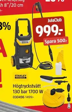 Jula Högtryckstvätt 130 bar 1700 W, Medlemspris erbjuda