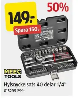 Jula Hylsnyckelsats 40 delar 1/4” erbjuda