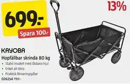 Jula Hopfällbar skrinda 80 kg erbjuda