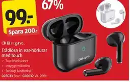 Jula Trådlösa in ear-hörlurar med touch erbjuda