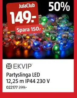 Jula Partyslinga LED 12,25 m IP44 230 V, Medlemspris erbjuda