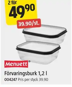 Jula Förvaringsburk 1,2 l erbjuda