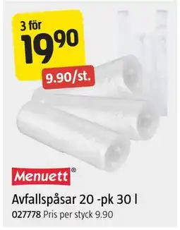 Jula Avfallspåsar 20 -pk 30 l erbjuda