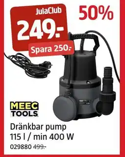 Jula Dränkbar pump 115 l / min 400 W, Medlemspris erbjuda