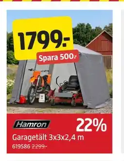 Jula Garagetält 3x3x2,4 m erbjuda
