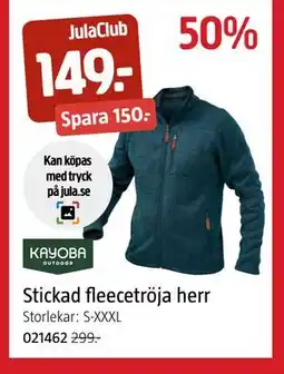 Jula Stickad fleecetröja herr, Medlemspris erbjuda